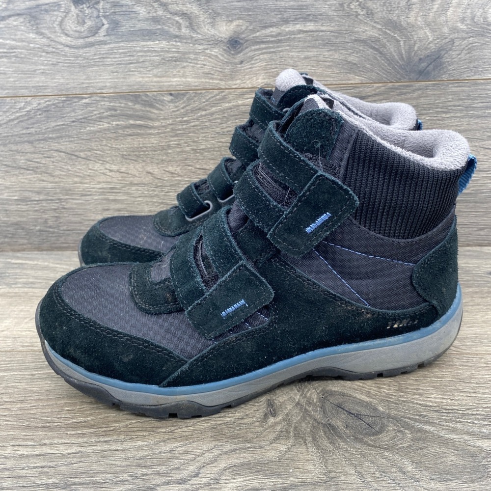 L.L. Bean Snow Sneaker Women 8 Black Blue TEK2.5 Waterproof Winter Boots